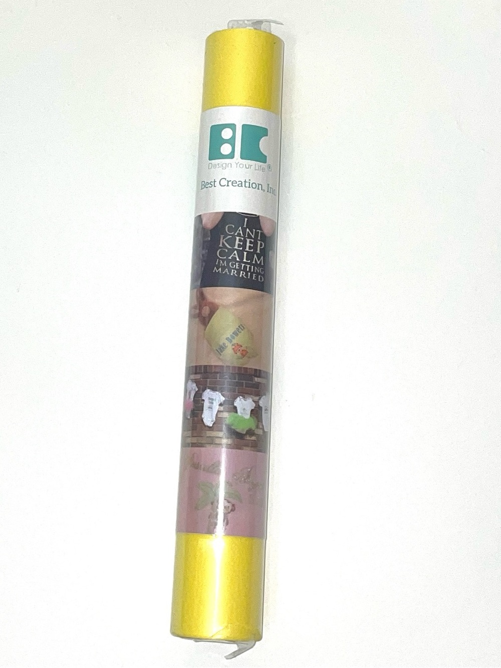 Best Creation Yellow Iron On Vinyl Craft Roll - 12”x24”